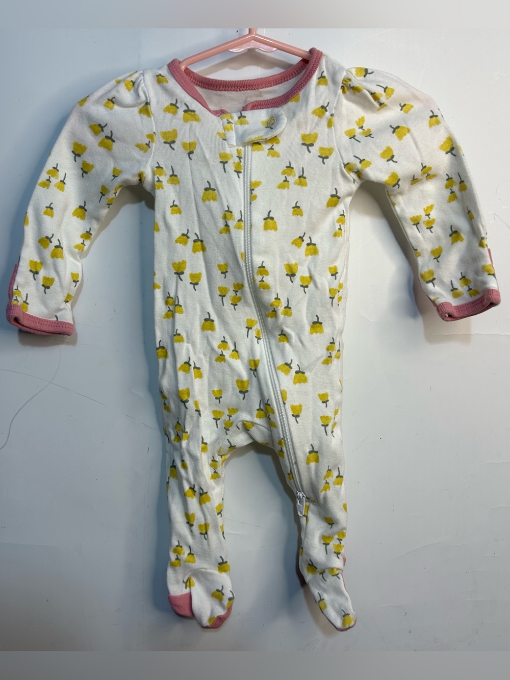 5 for $25🔥Cloud Island Yellow Tulip Footie Pajama Jumpsuit Newborn- 0 Months